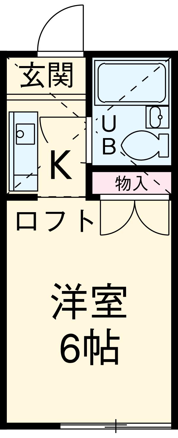 大津シーサイドパレス(ワンルーム/1階)の間取り写真