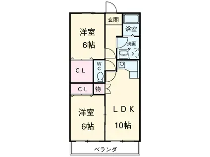 PEAR HOUSE(2LDK/1階)の間取り写真