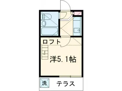 東小金井栄ハイム(1K/1階)の間取り写真