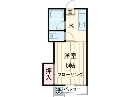 メゾンブランシュ(1K/2階)の間取り写真