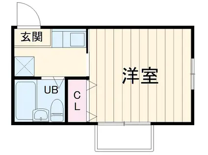 イーグル衣笠(1K/2階)の間取り写真
