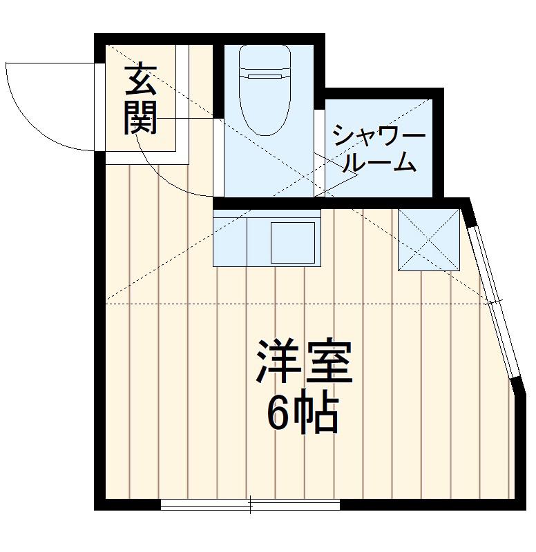 ユナイト安針ネイマール(ワンルーム/1階)の間取り写真