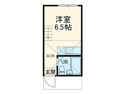 ユナイト大道ヘンリーパーセル(ワンルーム/2階)の間取り写真