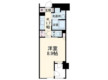 スタイリオ元住吉Ⅱ(1K/2階)の間取り写真