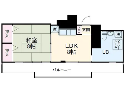 ライオンズリゾートマンション芦名(1LDK/3階)の間取り写真