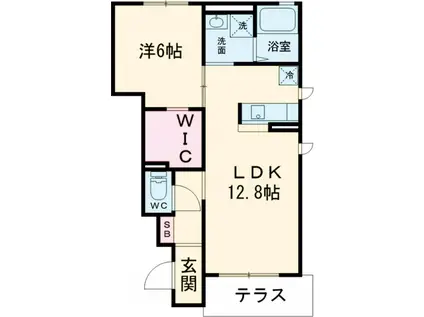 ヴィラーチェⅡ(1LDK/1階)の間取り写真