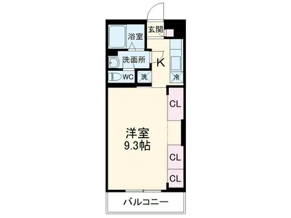 リブリ・シャンテ(1K/3階)の間取り写真