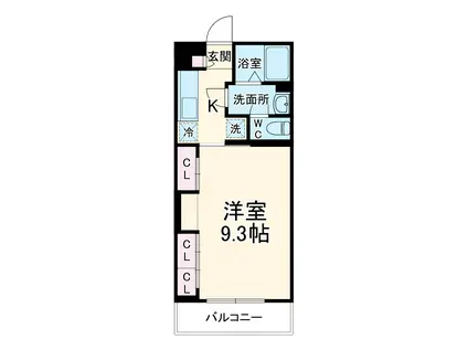 リブリ・シャンテ(1K/3階)の間取り写真