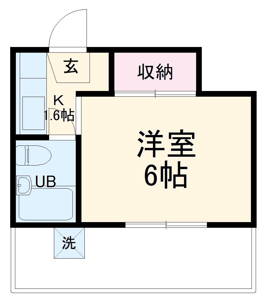 メゾン丸谷(ワンルーム/3階)の間取り写真