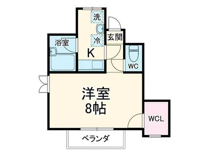 KT FLAT(1K/1階)の間取り写真