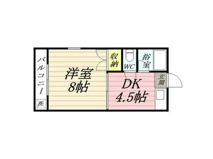 辻マンション(1K/2階)の間取り写真