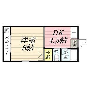 辻マンション(1DK/3階)の間取り写真