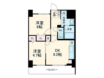 FESTINA LENTE(2DK/2階)の間取り写真