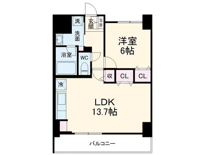 FESTINA LENTE(1LDK/3階)の間取り写真
