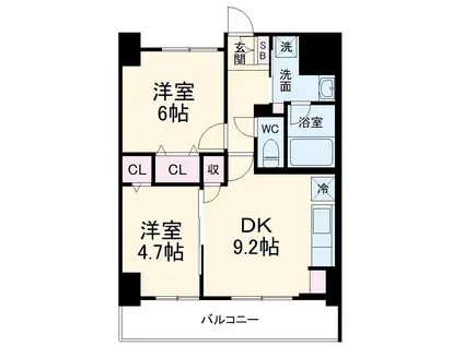 FESTINA LENTE(2DK/5階)の間取り写真