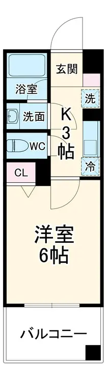 ライムレジデンス汐入 4階階 間取り