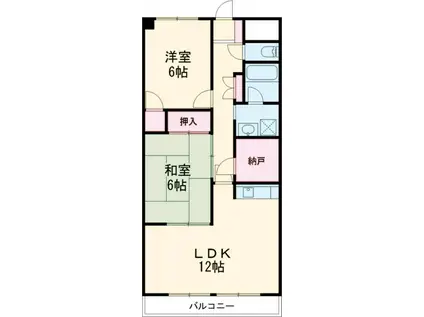 ベルテ中居(2SLDK/2階)の間取り写真