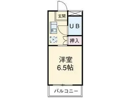 トラストビラ住吉(ワンルーム/3階)の間取り写真