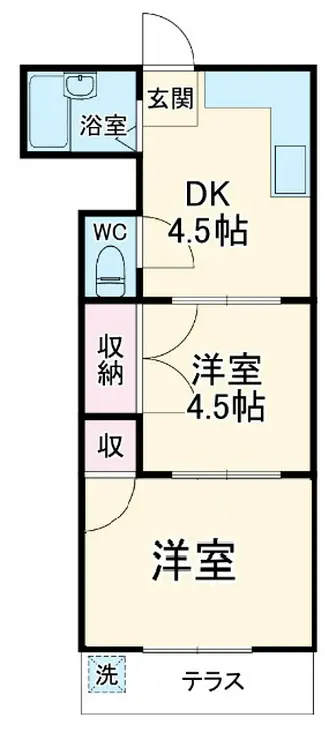グリンピュア日総 1階階 間取り