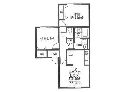 ステアコート(2LDK)の間取り写真
