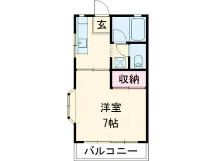 コーポ栄幸(1DK/1階)の間取り写真