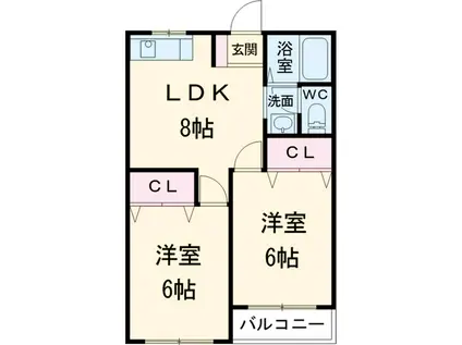 小川マンション(2DK/3階)の間取り写真