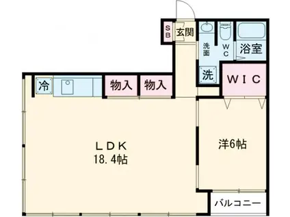 STYLE9(1LDK/2階)の間取り写真