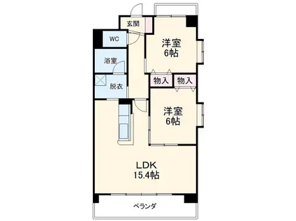 AMOUR DE FAMILLE(2LDK/7階)の間取り写真