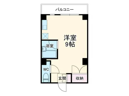 トップヒルズ中里(ワンルーム/3階)の間取り写真