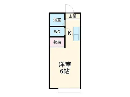 ルミエール野村(ワンルーム/1階)の間取り写真