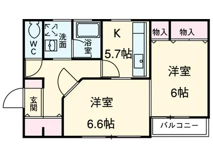 PRECIOUS DEAL A(2K/2階)の間取り写真