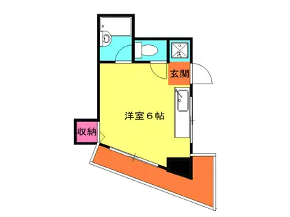 ベルエキップ(ワンルーム/4階)の間取り写真