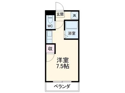 KOWA石原(ワンルーム/2階)の間取り写真