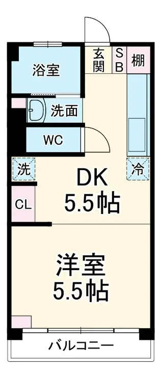 コーポ日吉台 5階階 間取り