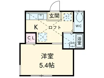 アルテ馬堀海岸(ワンルーム/2階)の間取り写真
