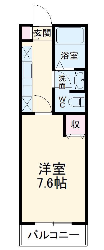 サンハイム久保田(1K/3階)の間取り写真