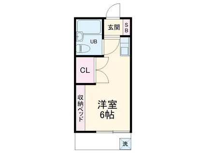 第七NKハイツ(ワンルーム/1階)の間取り写真