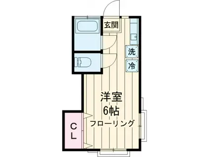 ラシュールつくば(ワンルーム/1階)の間取り写真
