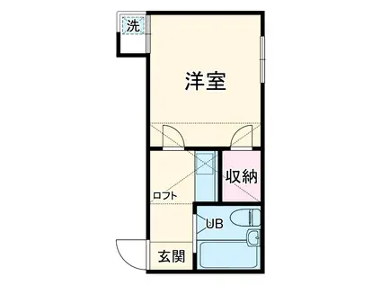 レオパレス山手PRIMAIR(1K/2階)の間取り写真