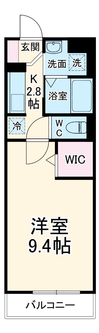 エスポワール八汐(1K/3階)の間取り写真