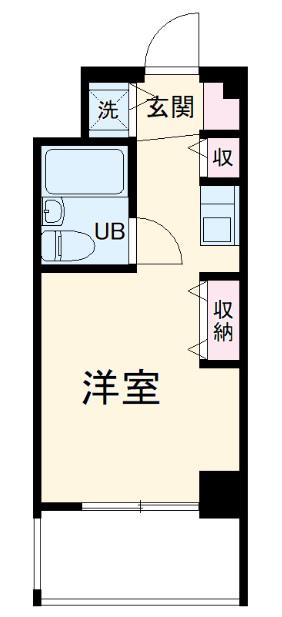 コスモハイム元住吉(ワンルーム/5階)の間取り写真