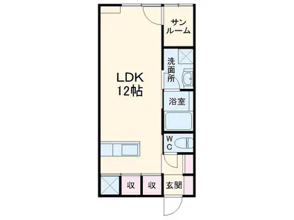 和雅家 弐番館 蔵庵(1K/2階)の間取り写真
