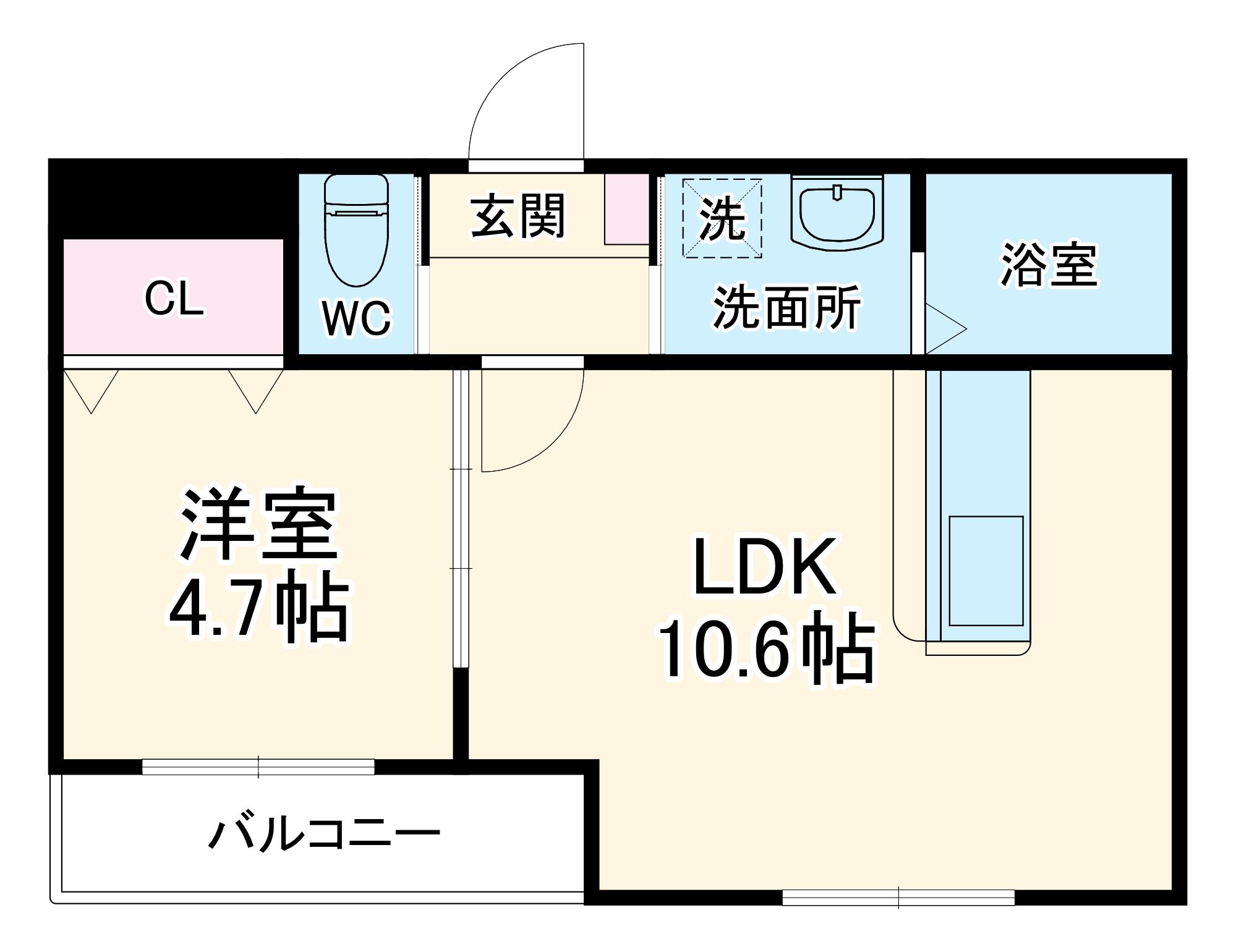 チェリーヒルズA棟(1LDK/3階)の間取り写真