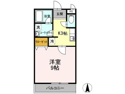 レクセルヒカリ(1K/2階)の間取り写真