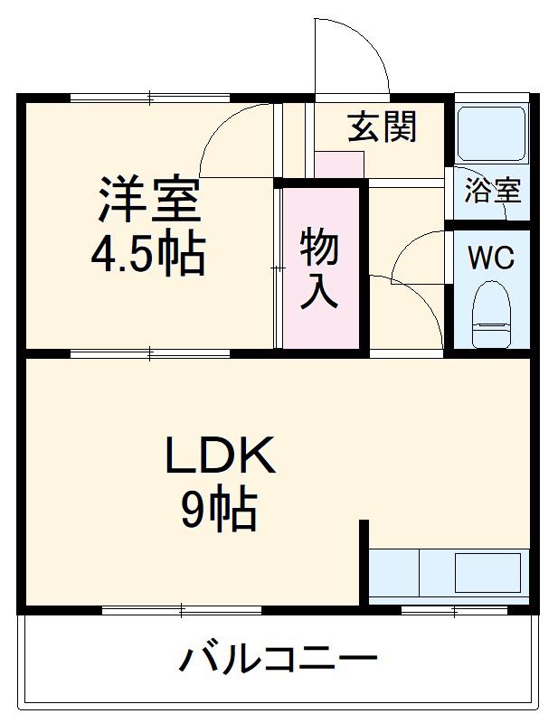 コーポ東栄(1LDK/1階)の間取り写真