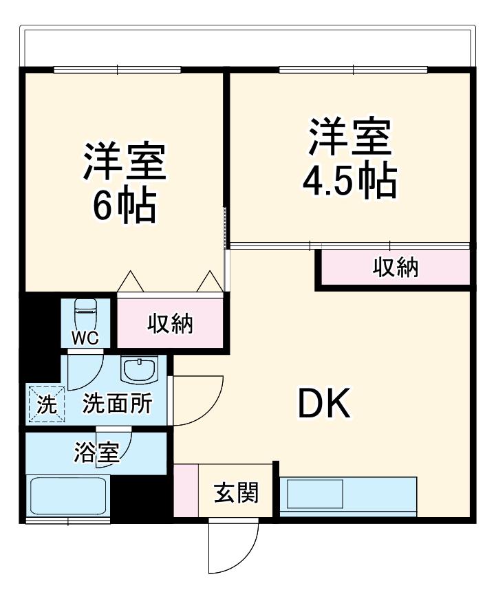 クロノス習志野(2DK/3階)の間取り写真