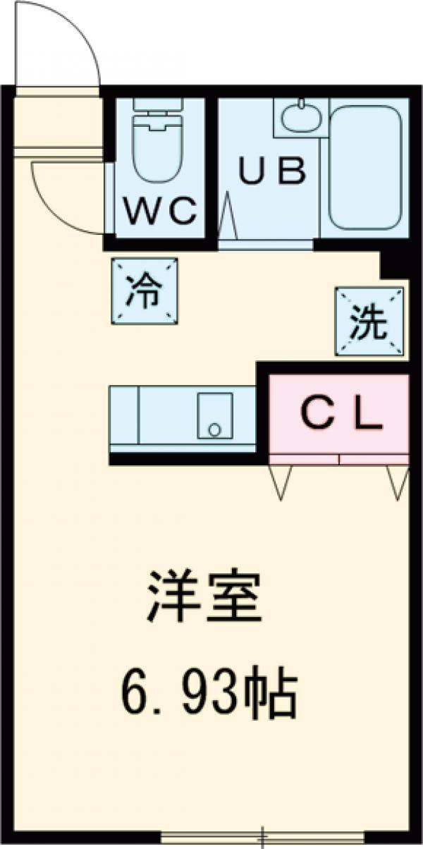 MODULOR小金井本町(ワンルーム/4階)の間取り写真