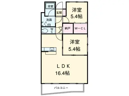 TS-MINDⅢ(2LDK/3階)の間取り写真