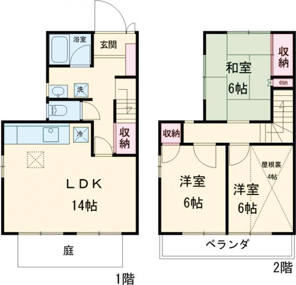 シャローム小金井(3LDK)の間取り写真
