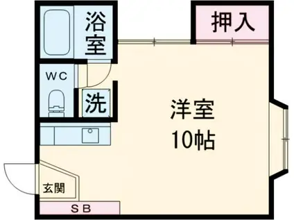 スクエアサイド緑町(ワンルーム/3階)の間取り写真